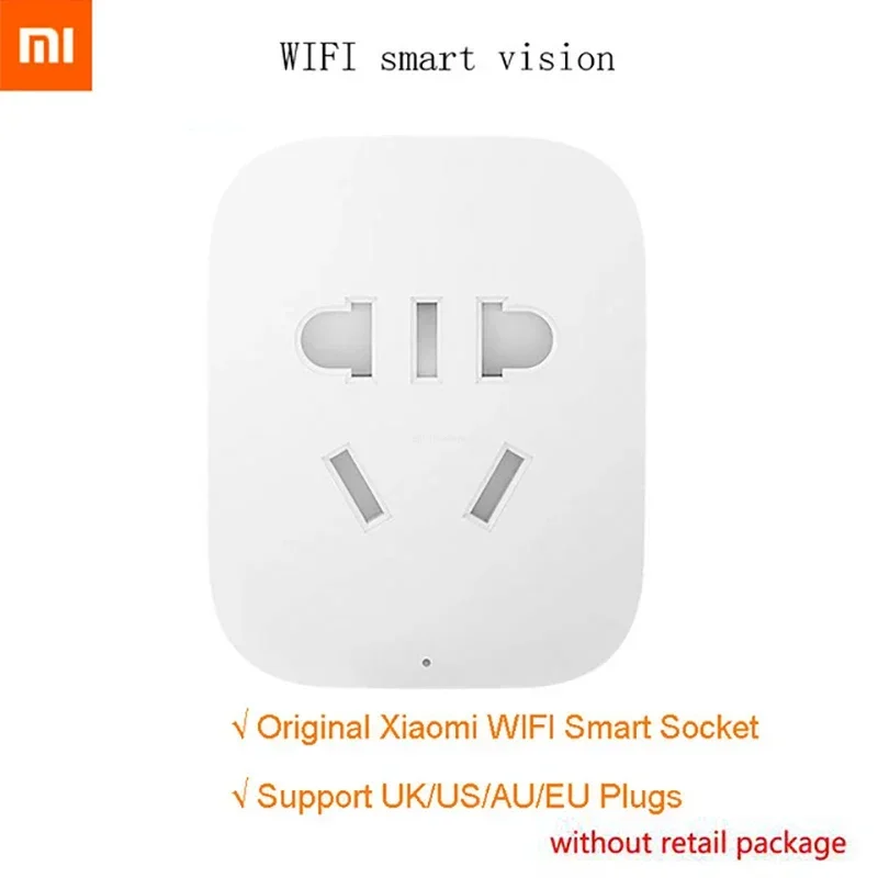 Enchufe Inteligente Inalámbrico WIFI Xiaomi MIJIA, Interruptor de Temporización con Control Remoto, Contador de Energía para la Aplicación Smart Home, Sin Embalaje
