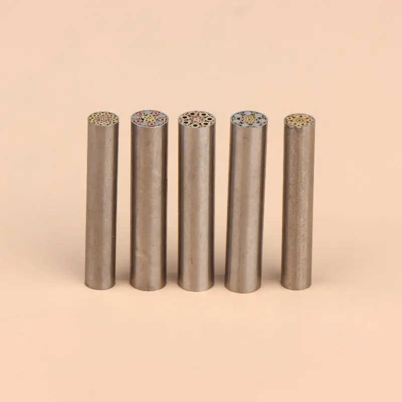 5/6mm Mosaic Pin Rivets for Knife Handle Patch Screw Brass Mosaics Rivets Nail Steel Tube Slingshot Patch Rivet Length 30mm