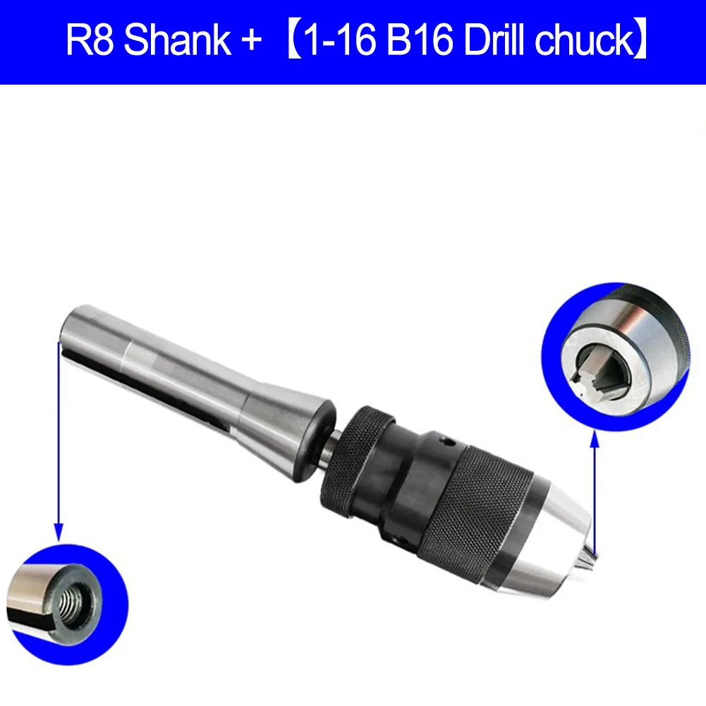 Self Tightening Drill Chuck MT2 Shank B22 For Morse Machine Drilling Tool Keyless Jaw Holder Power Accessory
