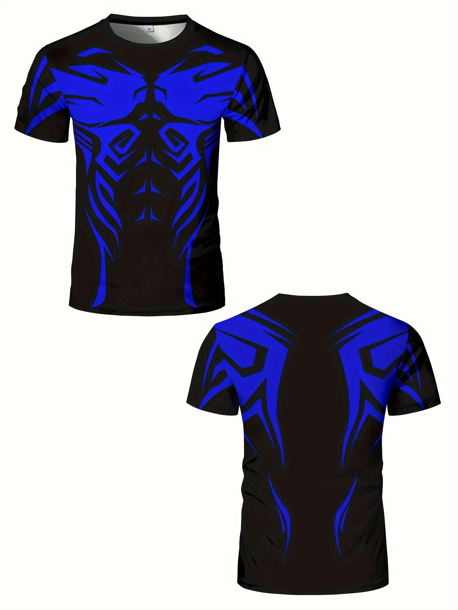 MensMuscle Training Gym T Shirt Muscle PattenS ports Jogging Short Sleeve Tees Quick Drying Running  Men Oversized Clothing Tops view 5
