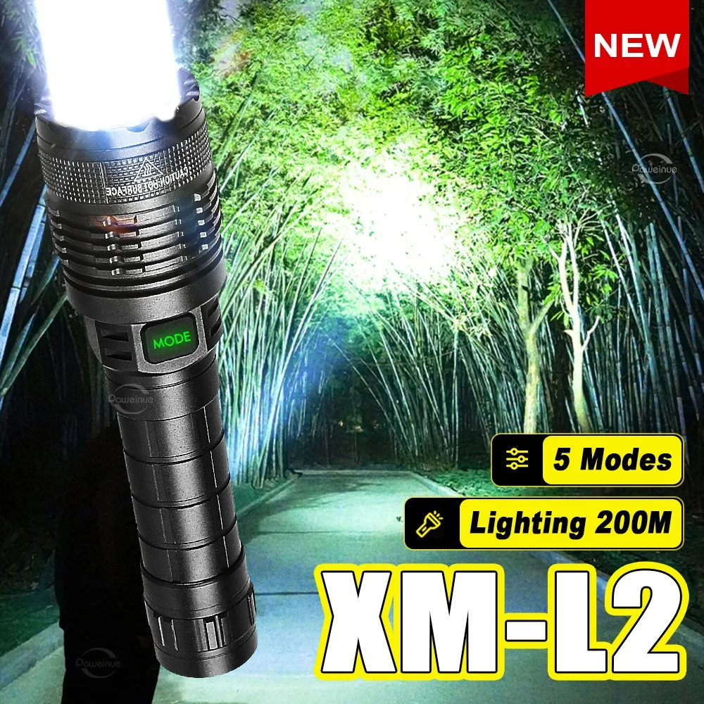 

Мощный фонарик L2 Wick с фиксированным фокусом, USB-перезаряжаемый, портативный ручной светильник, бытовой фонарь, уличная лампа