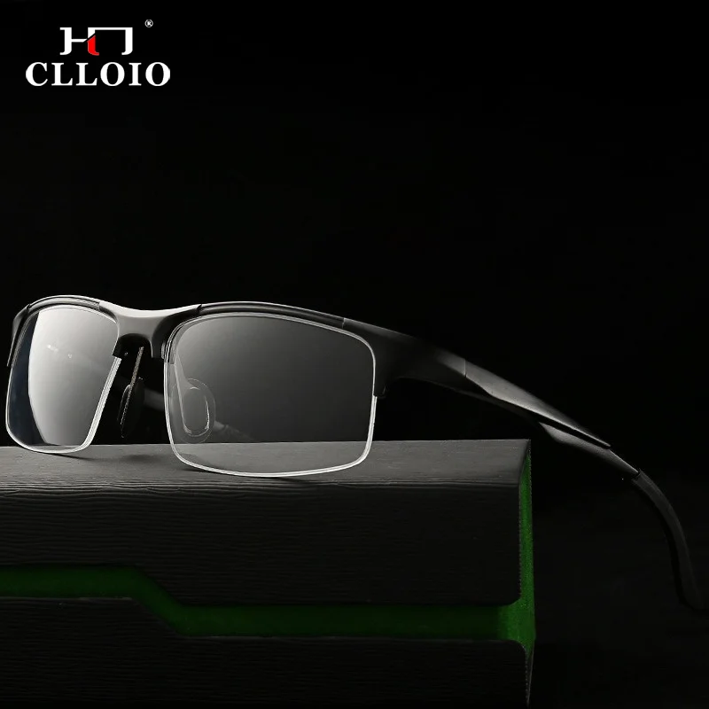 CLLOIO Aluminum High Quality Oversize Myopia Frame Men Sporty Mountaineering Cycling Optical Frame Customizable Prescription