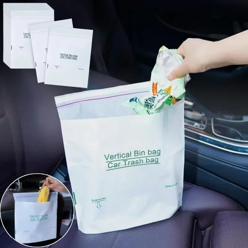 Self-Adhesive Disposable Trash Bag Thicken Waterproof Garbage Bag Leak-Proof Rubbish Storage Bag for Car/Home/Office view 3