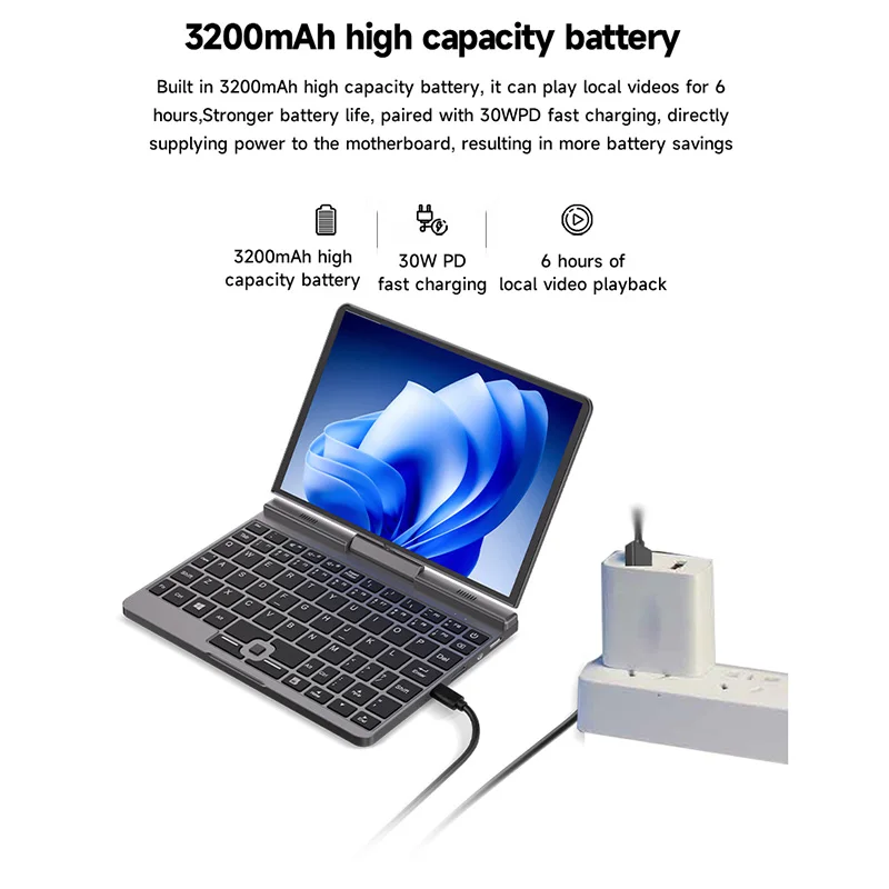 8-calowy mini laptop kieszonkowy 12 GB RAM Win 10/11 Port le Laptop Computer Notebook