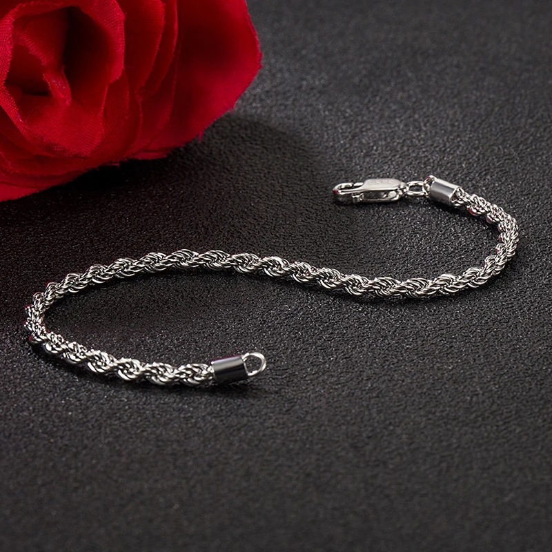 الهيب هوب العجين المقلي التقلبات سلسلة الهيب هوب الرجال التيتانيوم الصلب رقيقة سوار الأزياء والمجوهرات الكلاسيكية حفل زفاف هدية عيد