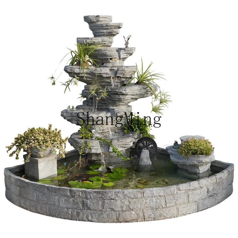 

CL Rockery Flowing Water Fountain LandscapePool Decoration Balcony Pool Circulating Water Lucky Ornament