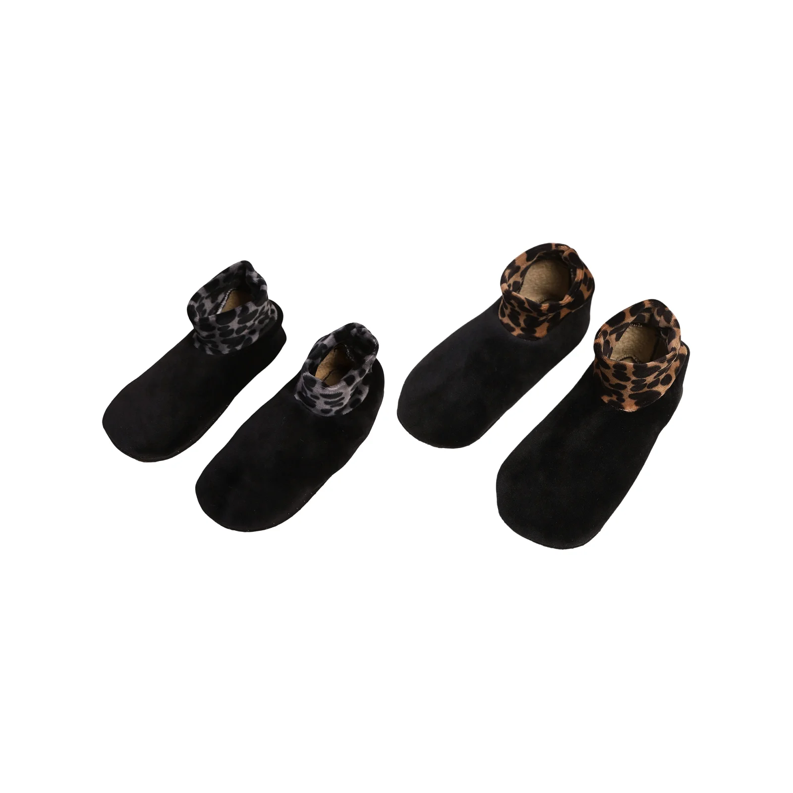 Leopard print floor socks set A+B 1 pair each