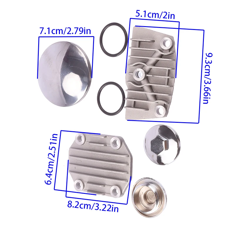 Motorcycle Oil Cooler Adapter Engine Cylinder Cover Oil Cooler Horizontal Engine Adapter Engine Cylinder50cc 70cc 90cc 110cc