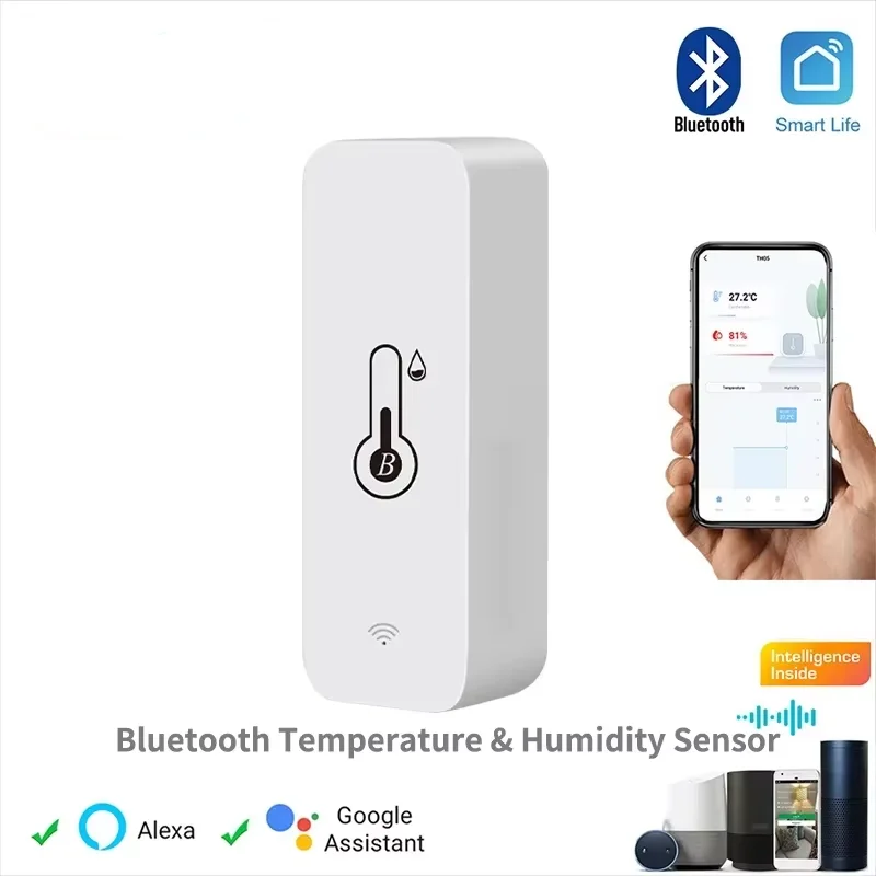 

Smart Temperature Humidity Sensor Mini 2026 New Upgrade Bluetooth-Compatible APP Remote Control Thermometer Hygrometer