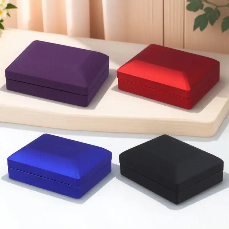 

LED Jewelry with Lighted Blue Holder for Jewelry Box Necklaces Pendant Case Diamond Ring Dustproof Premium Material