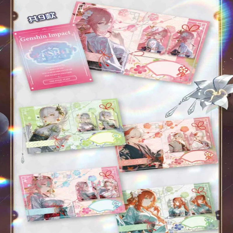 100Pcs/Genshin Impact Commemorative Stamps Collection Series 1 Official Teyvat Artwork Limited Edition Postal Collectibles