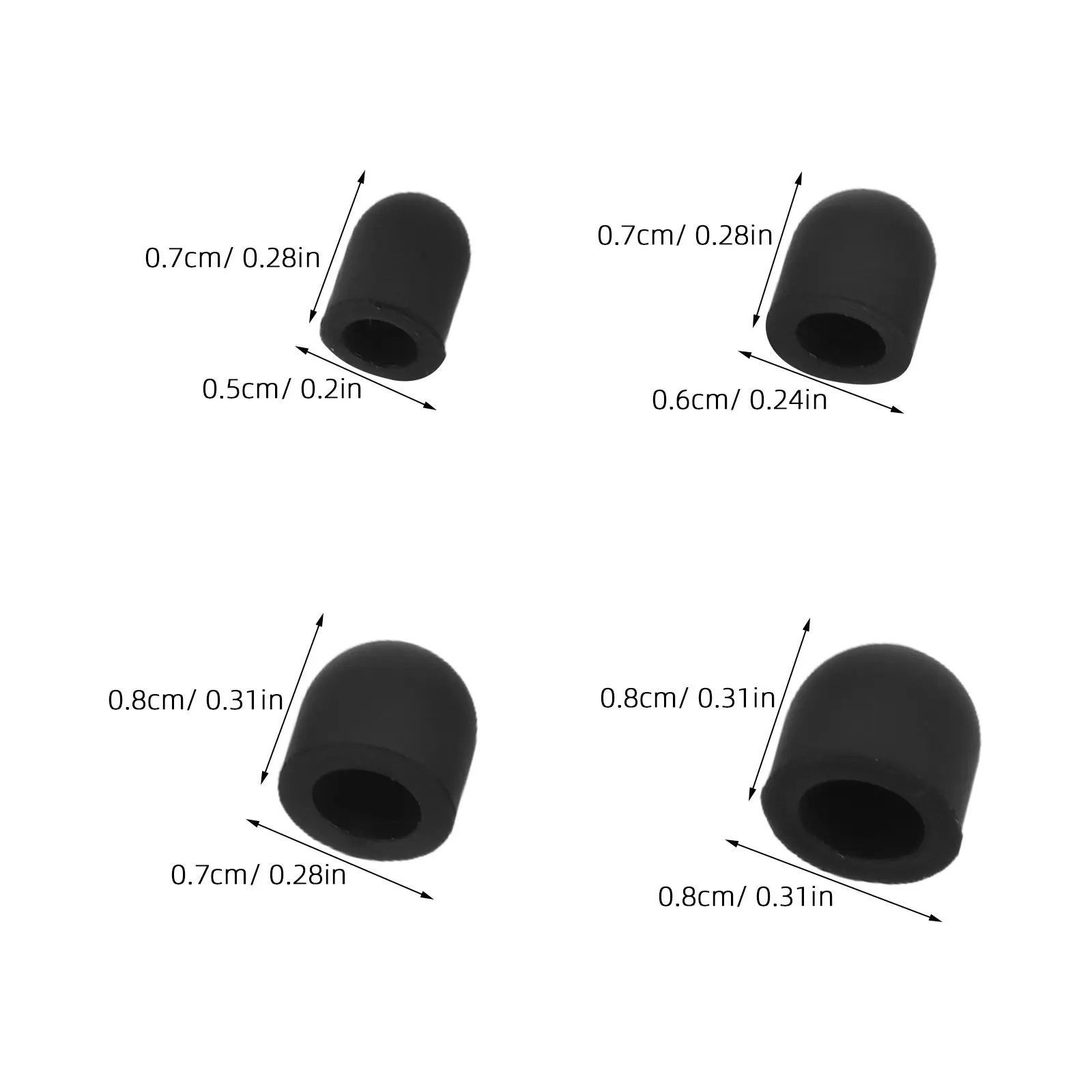 60Pcs Premium Flexible Silicone Stylus Nibs Replacement Tips Universal Capacitive Touch Screen Pen Accessories for Drawing Note