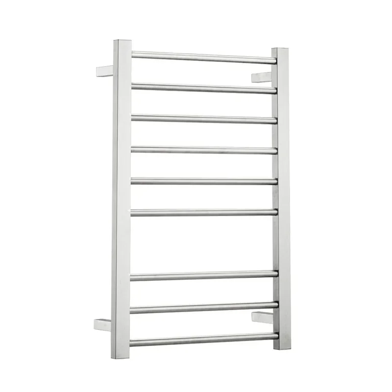 Wall Mounted Square Tube 304 Stainless Steel Towel Warmer Machine Electric Heated Towel Rack