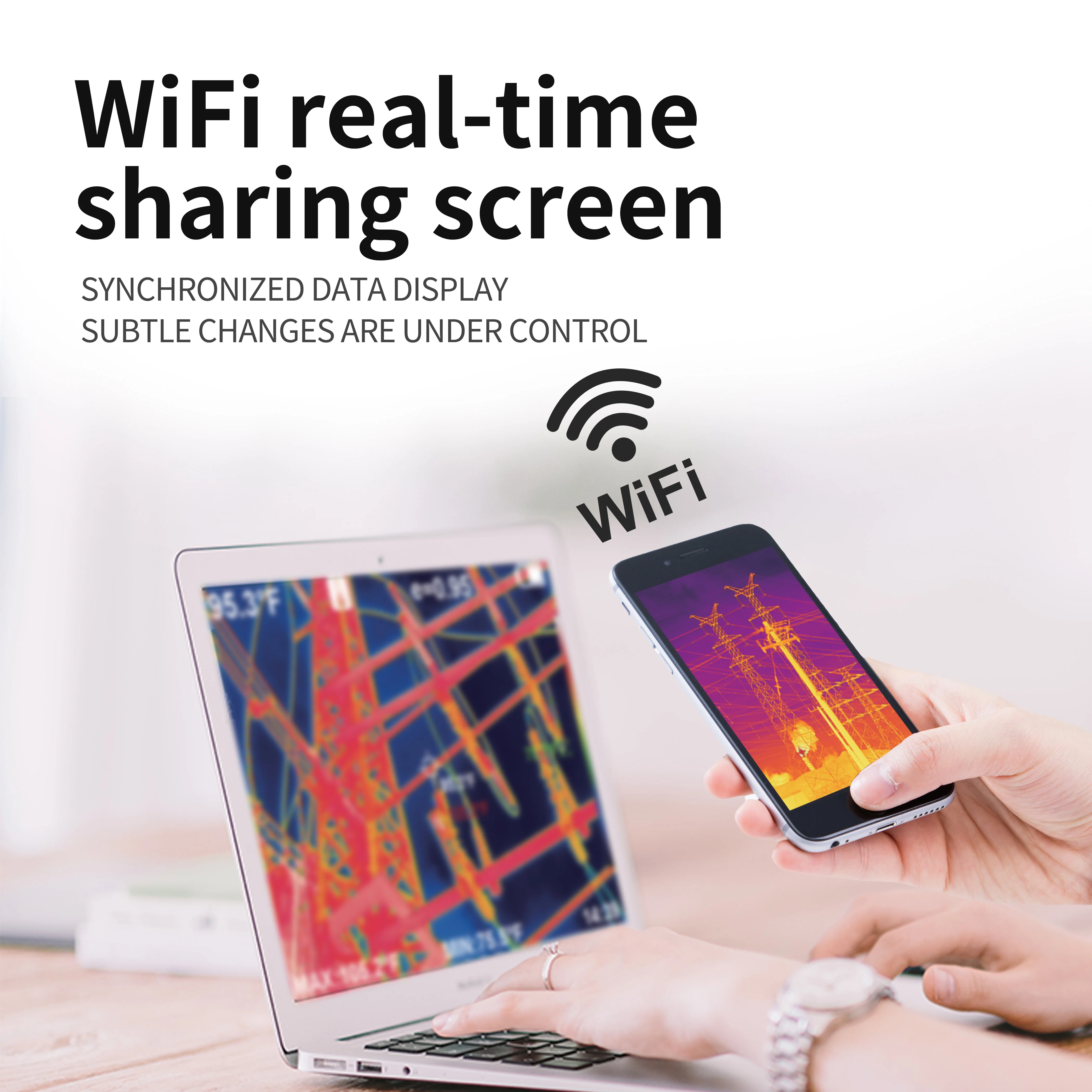 Przemysłowa kamera termowizyjna ręczna Hti-A10 z WIFI do konserwacji samochodów