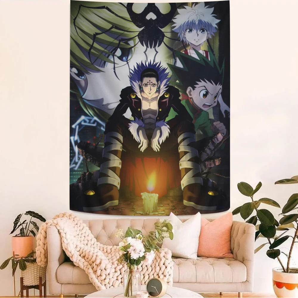 Anime HUNTER X HUNTER Gon Zoldyck Hisoka Colorful Tapestry Wall Hanging Cheap Hippie Wall Hanging Mandala Wall Hanging Sheets