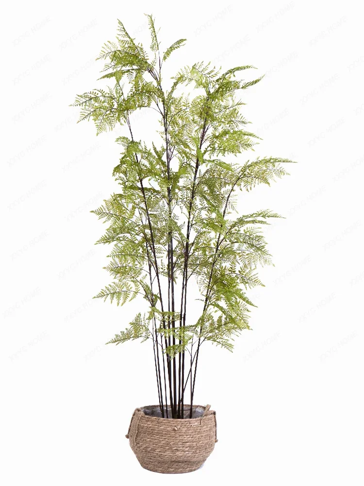 

Simulation Fake Green Plant Plastic Bonsai Potted Plant Indoor Living Room Decoration Floor