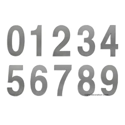 5/7.5/9 cm Stainless Steel House Number Self adhesive Numbers Address Sign #0-9 Letters Mailbox Number Digital Metal Tag