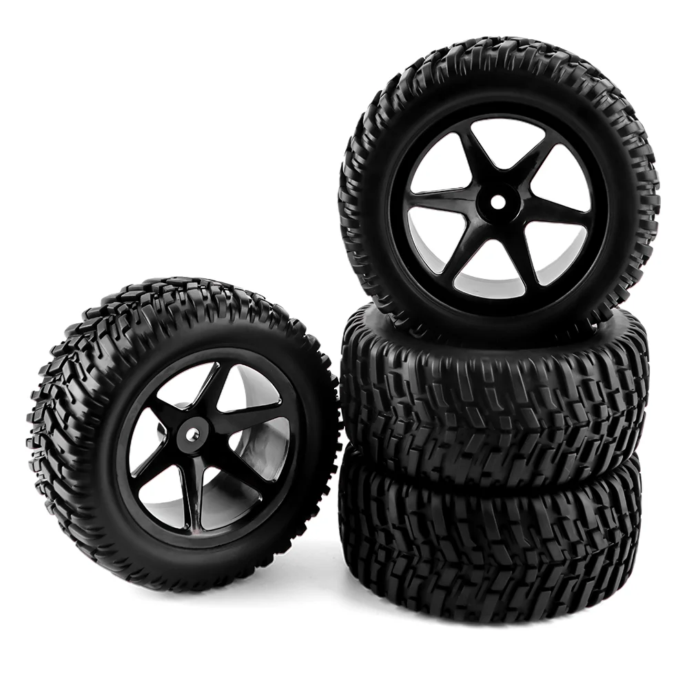 

DashRC 12mm Hex Tire and Wheel Set for 1/10 Wltoys 144001 14210 and 1/14 HSP 94170 RC Off-Road Short Course Truck (4PCS)