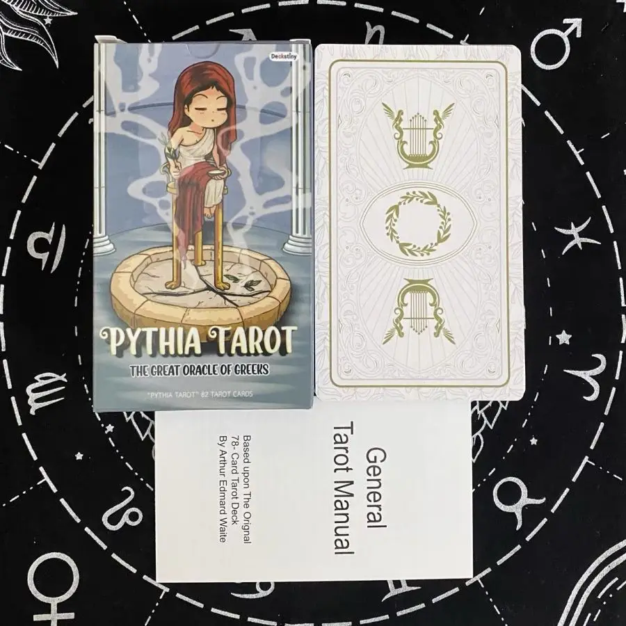 Tarot Cards 12x7cm Pythia Tarot Card Game Tarot Big Cards 82 Cards/Set With Guidebook Party Entertainment Board Game