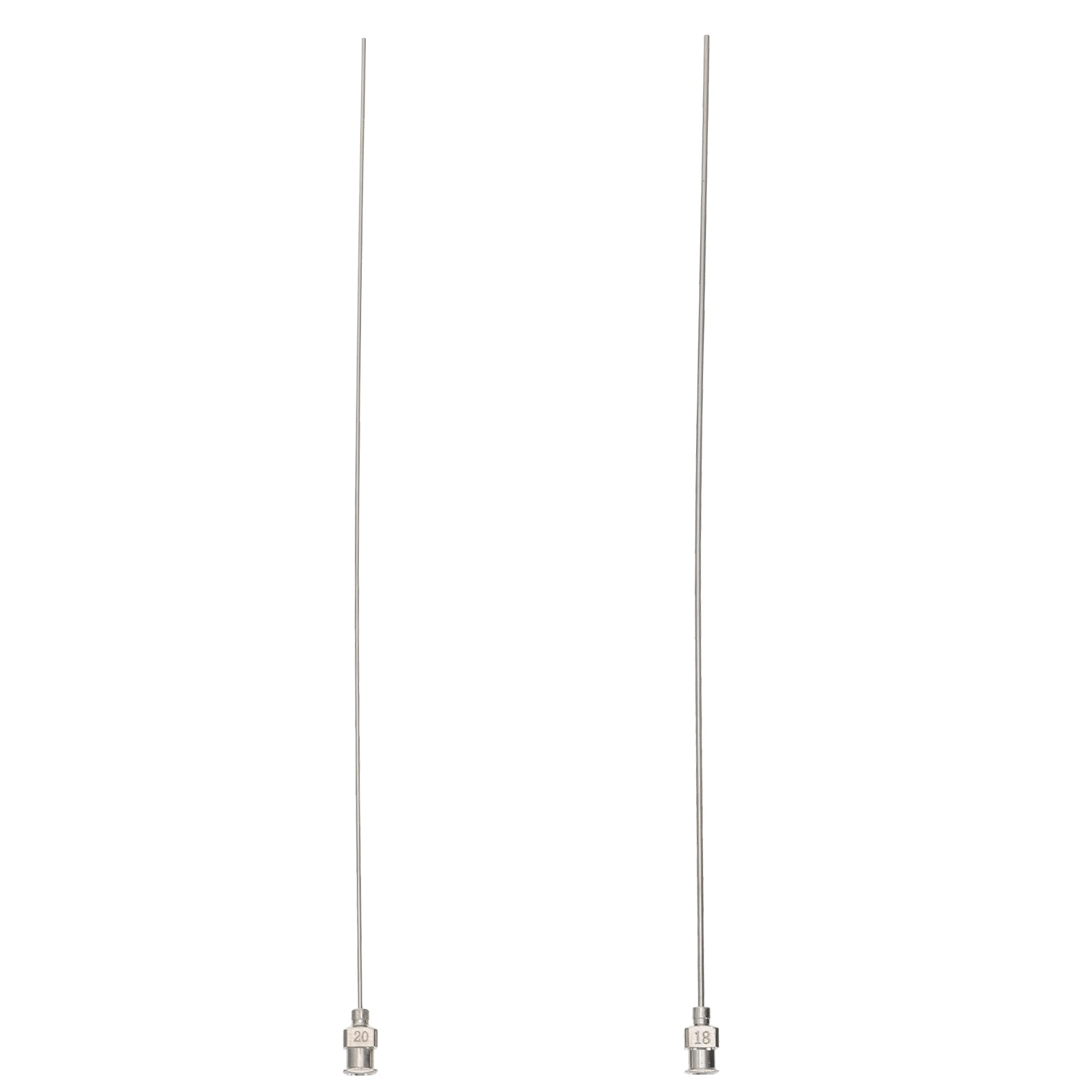 

2Pcs Stainless Blunt Tip Dispensing Needles 9mm 12mm Luer Lock Slips 200mm Length Silver Industrial Lab Use Only