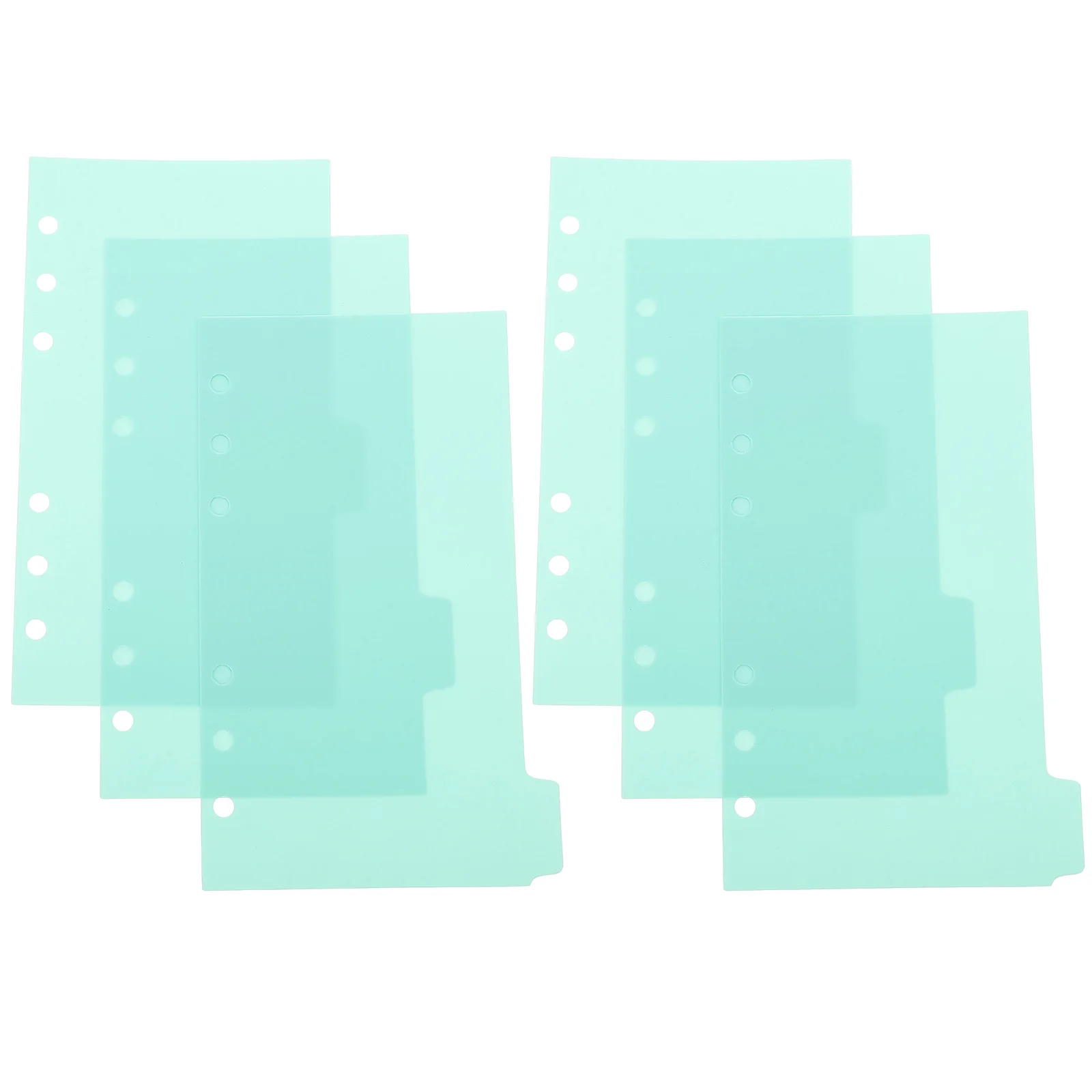 

6 Sheets Index Page Separator Aesthetic Binder Dividers Clear Ring Project Tabs Notebook Supplies Plastic Cute