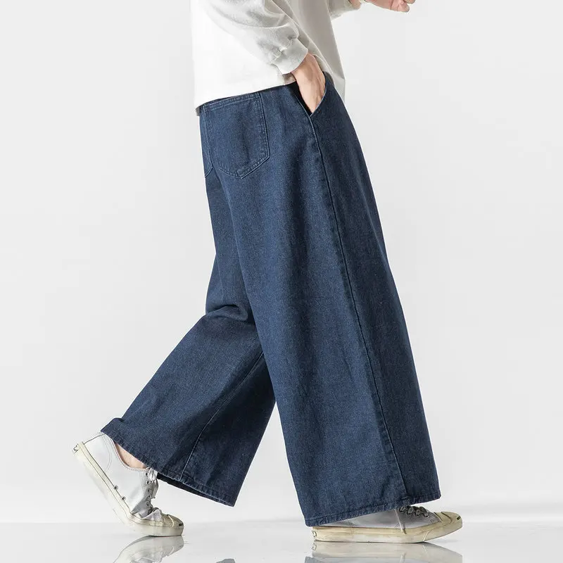 Oversized Men Jeans Wide-leg Pants Autumn Hip-Hop Denim Trousers Couples Loose Casual Jean Men Woman Vintage Streetwear 5XL