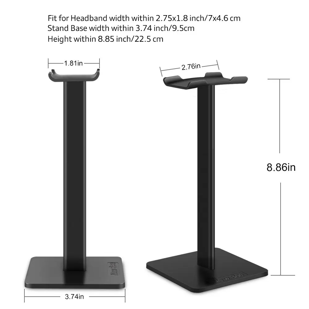 Headphone Stand Headset Holder With Aluminum Supporting Bar Flexible Headrest ABS Solid Base for All Audeze Headphone Serials