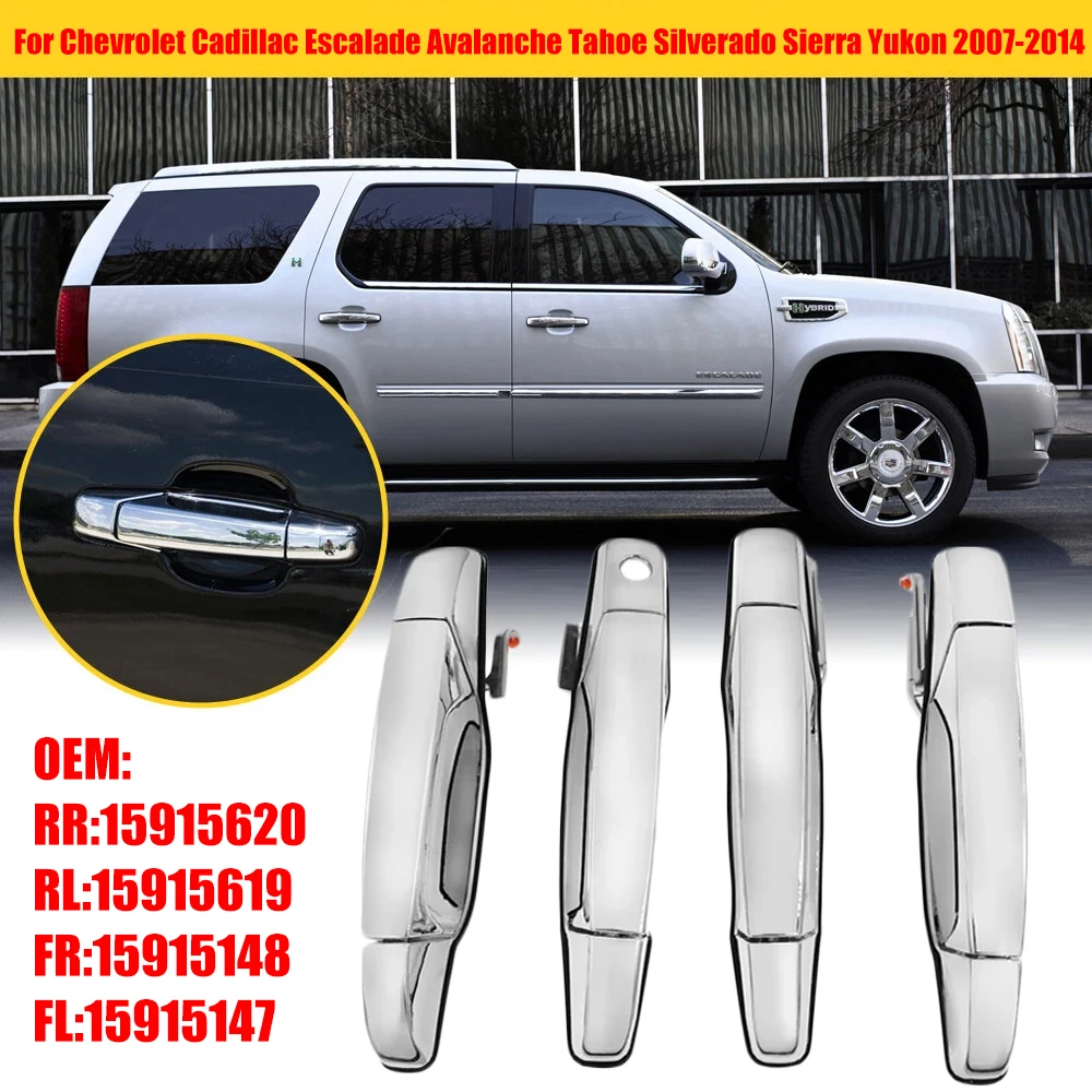 Manija de puerta para Chevrolet Cadillac Escalade Avalanche Tahoe Silverado Sierra Yukon 2007-2014 15915147 15915148 15915619 15915620