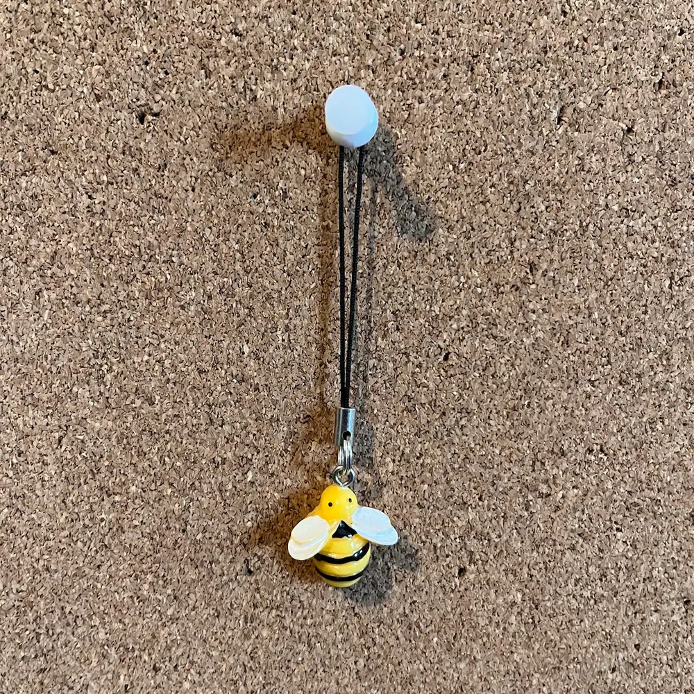 

Set of 2 Cute Resin Bee Phone Charm, Kawaii Animals Lanyard Strap, Mobile Phone Chain, Cellphone Accessories