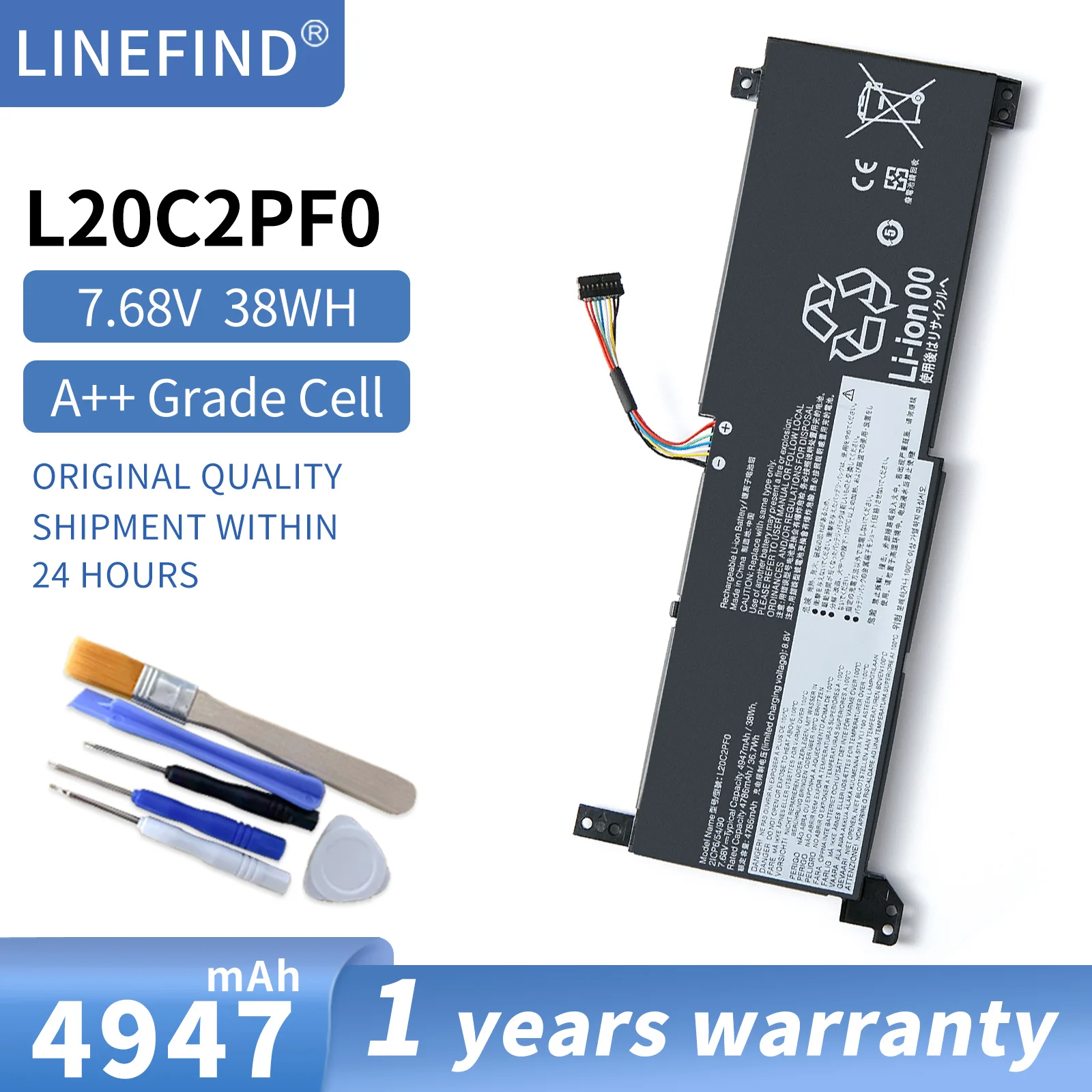 

New L20L2PF0 38wh Battery For Lenovo IdeaPad 3-14ALC6 Gen 6 V14 V15 V17 G2 ITL L20C2PF0 L20M2PF0 L20L3PF0 L20C3PF0 L20M3PF0