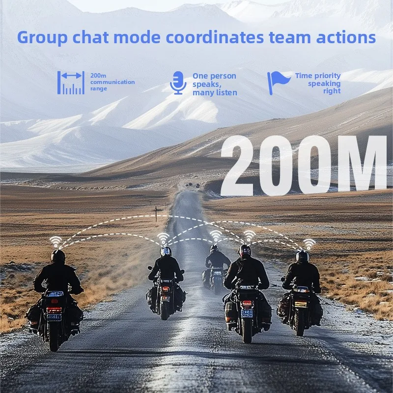 Motorcycle two-person intercom multi-group chat helmet bluetooth headset new model
