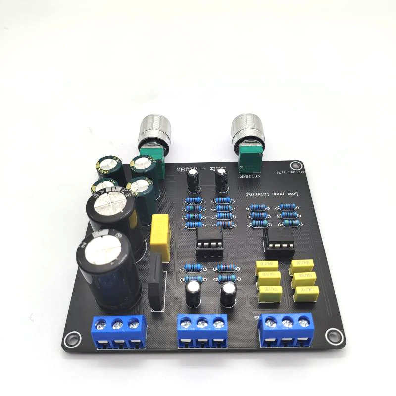 NE5532 59-234Hz Adjustable Subwoofer Pre-amp Board Audio Preamplifier Low Pass Filter Subwoofer Crossover Frequency Divider