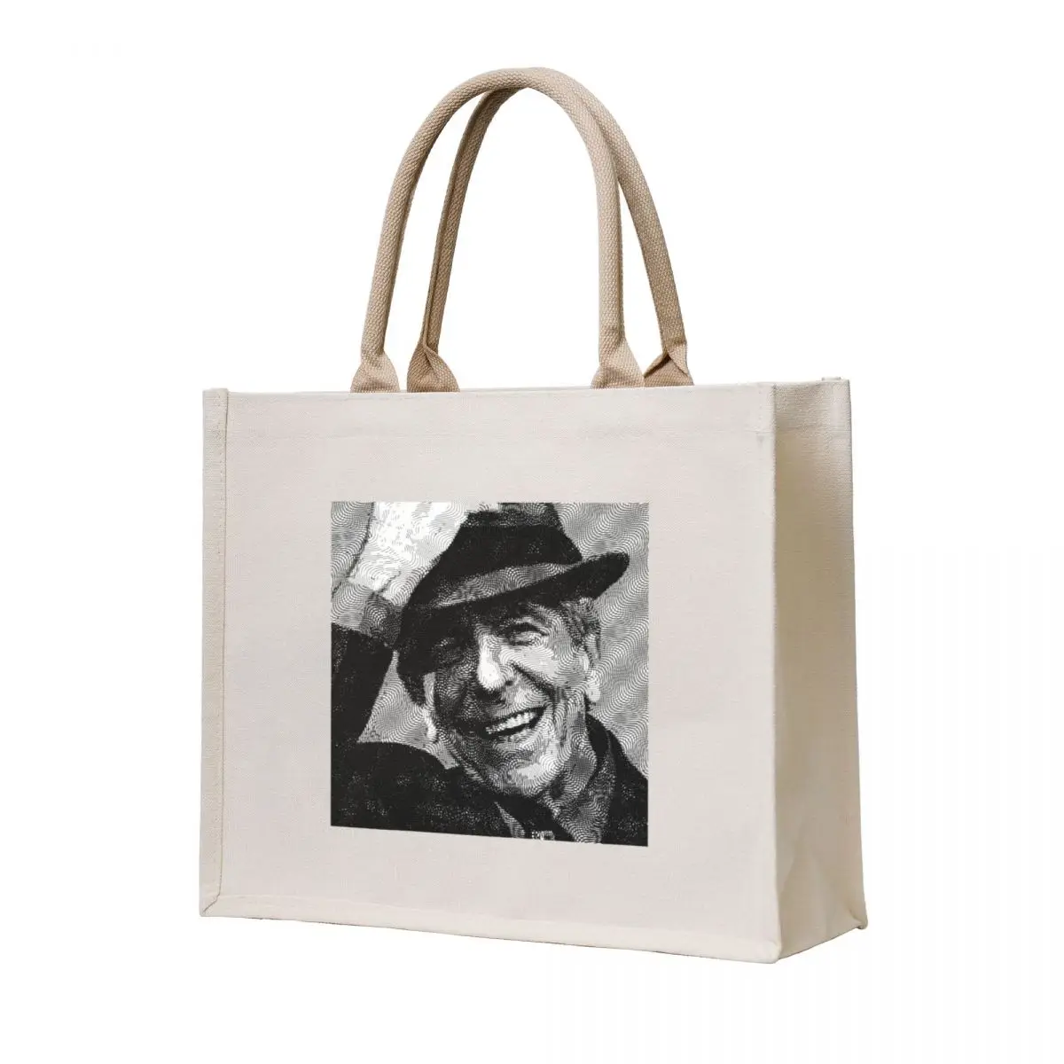 

Leonard Cohen Var3 High Quality original digital drawing by Aryan Shahabian Tote Bag Beach bag custom fabric bag Fabric