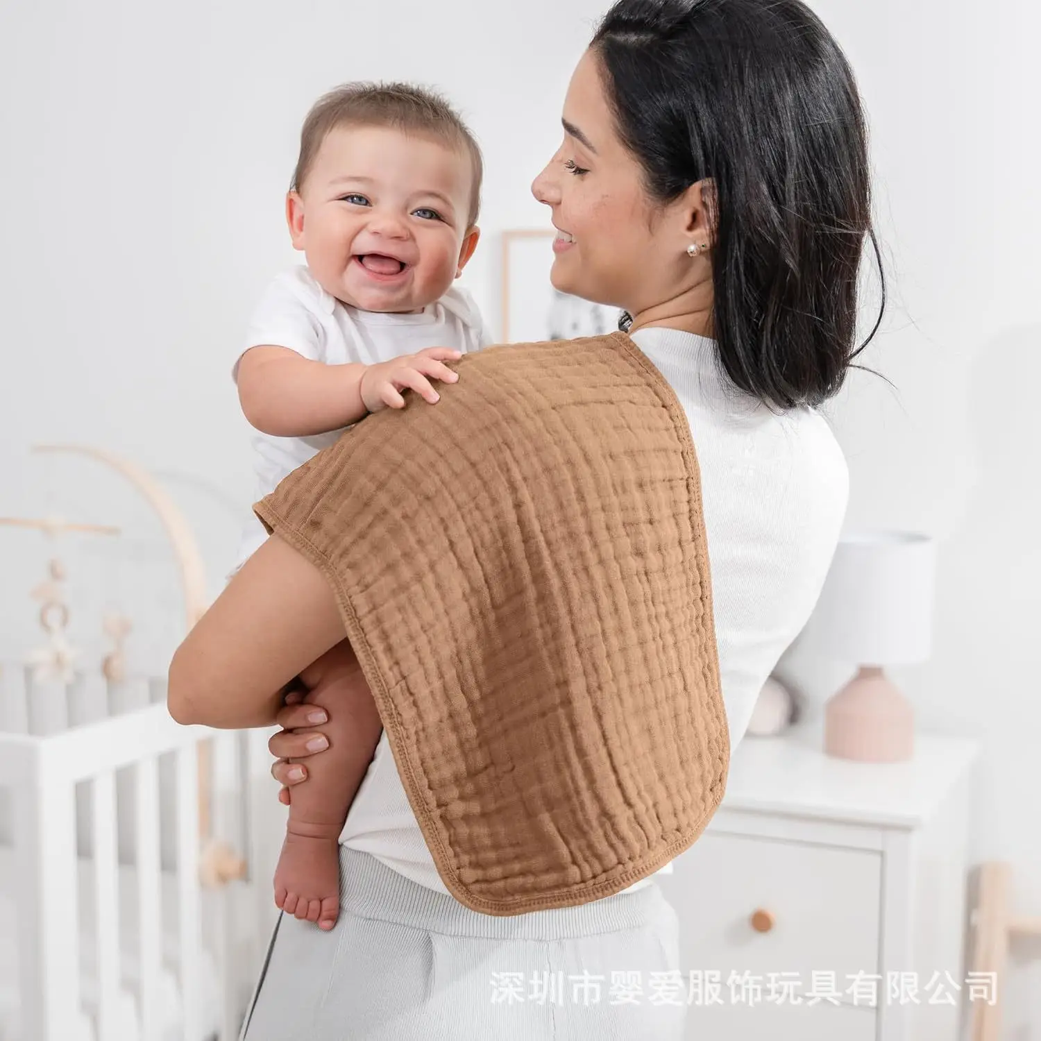 Somenie Solid Baby Burp Cloths Newborn Spit Up Face Towel Soft Skin Friendly Infant Feeding Rag