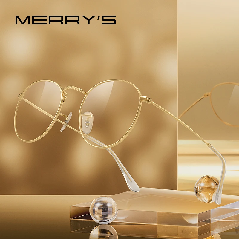 MERRYS DESIGN Classic Retro Oval Glasses Frames For Men Women Ultralight Myopia Prescription Eyeglasses S8808