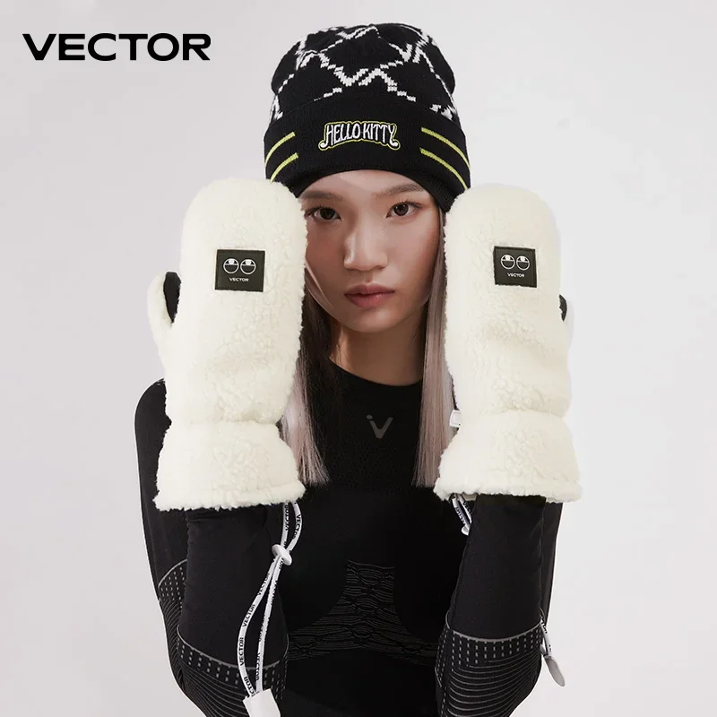 VECTOR Men's Women's Winter Ski Snowboard Waterproof and Warm Thick Snow Polar Fleece Gloves Snow Sports Gloves Snow Gloves