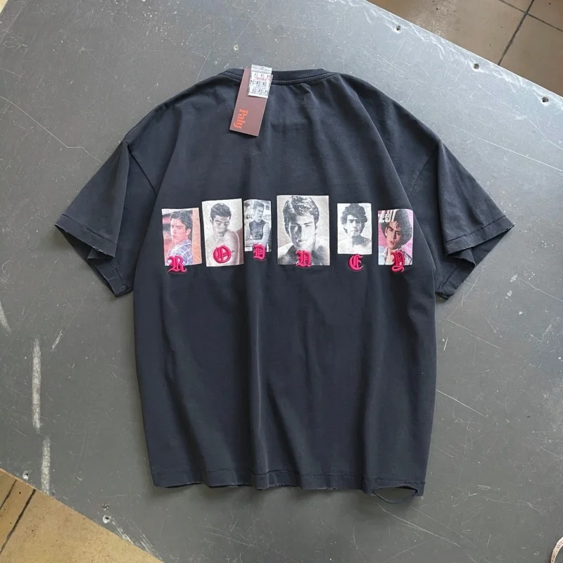 

Футболка с коротким рукавом и 3D-вышивкой «Мемориальный замок сердца» с портретом и надписью, напрямую на ткань