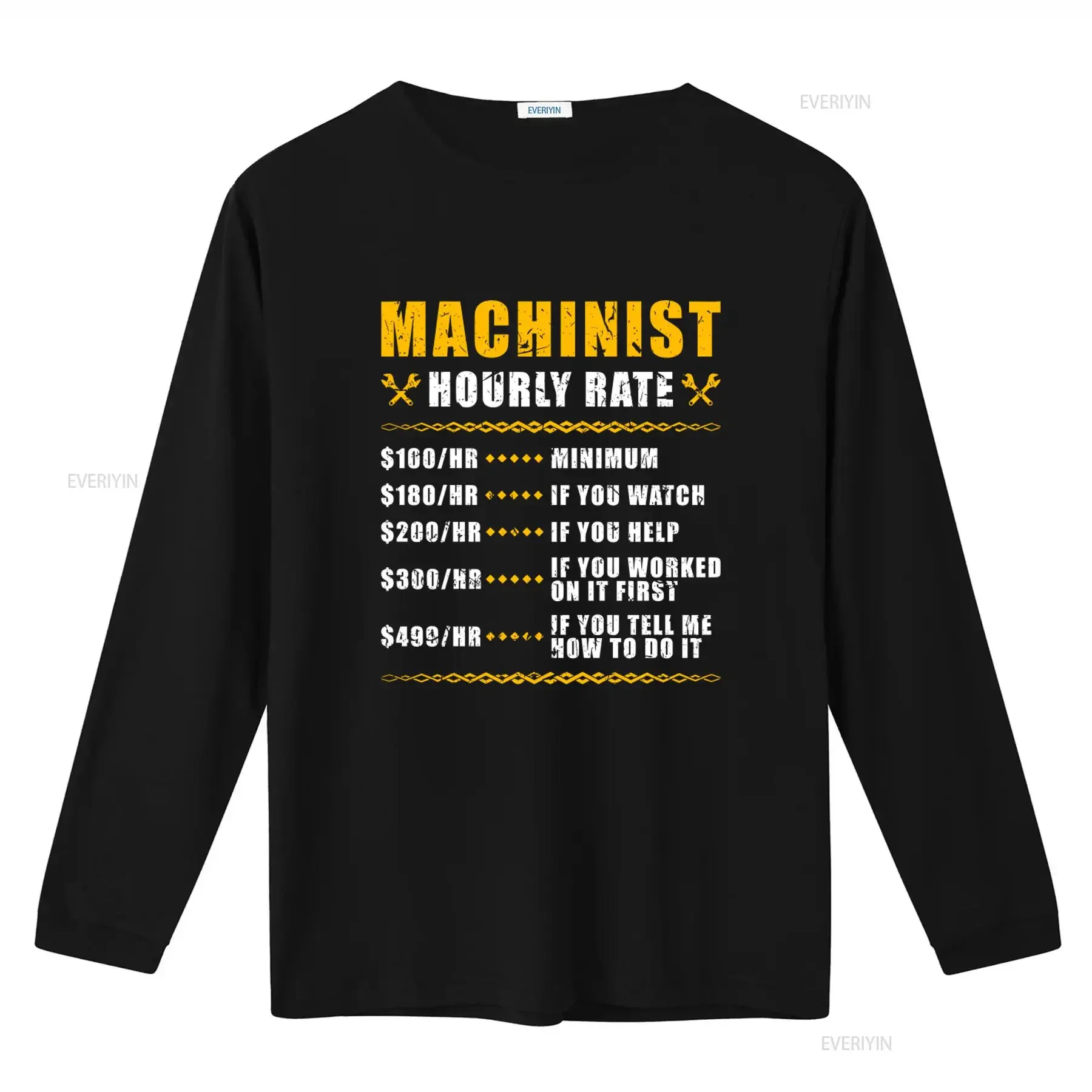 Machinist Hourly Rate Tradesperson Machining Professional T Shirt with Mechanic Pricing Design vintage Washed Unisex Stretched