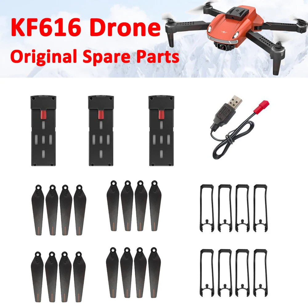 KF616 Mini Drone Obstacle Avoidance Quadcopter Original Spare Part Propeller Wing Blade Protective Frame Battery USB Charger