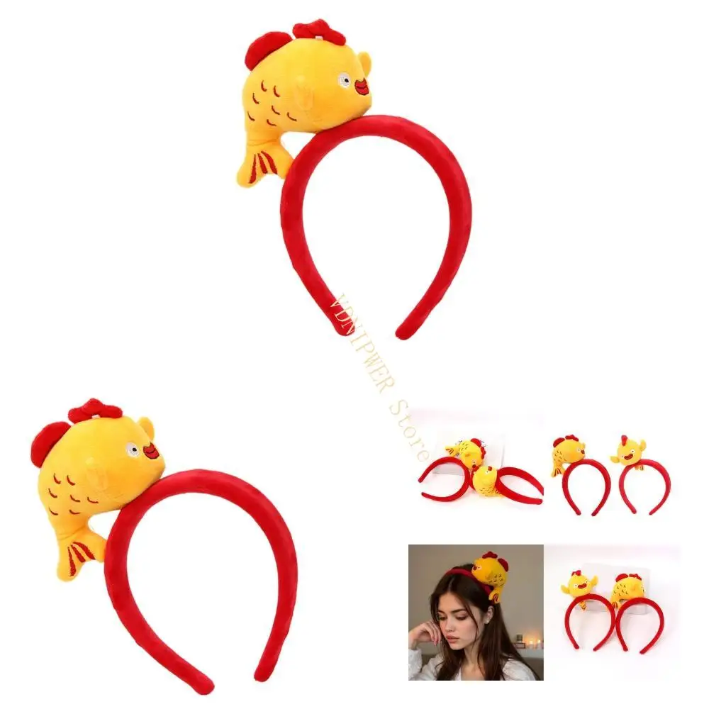 

Creative Fish Shaped Plush Headbands Hairpiece For Children Festival Occasion D08E