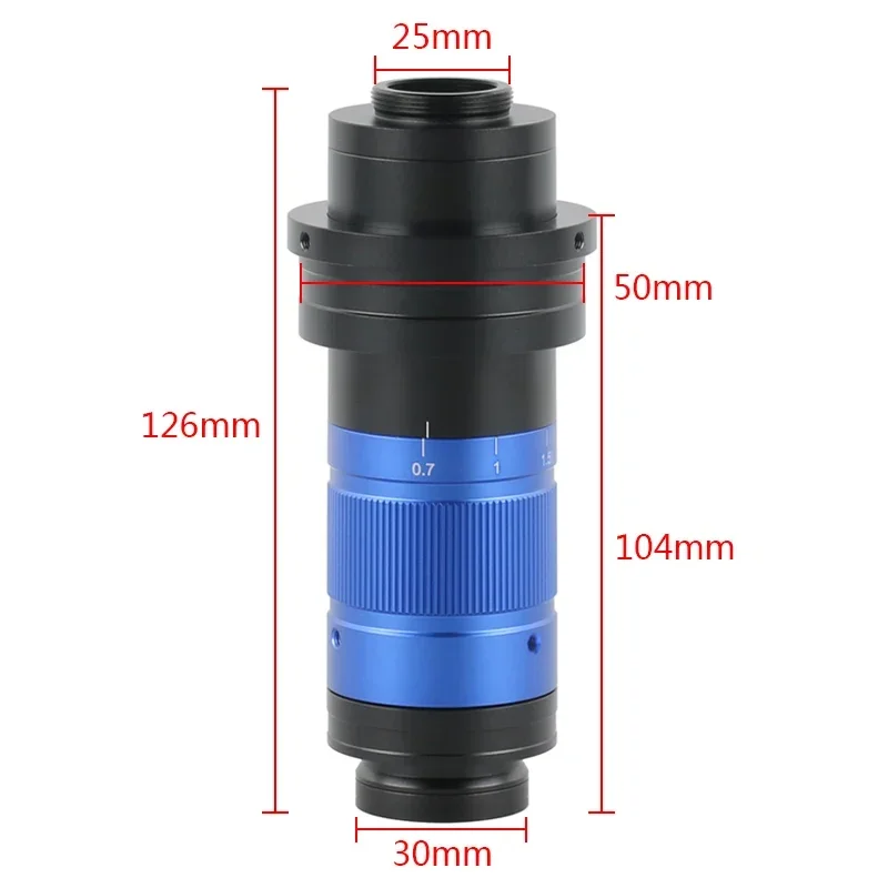 0.7X-5.6X Adjustable Microscope Adjustable Zoom C Mount Lens 300X 450X Continuously Monocular Lens For Video Microscope Camera