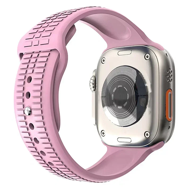 Cinturino sportivo in silicone per Apple Watch Ultra 2 Bracciale da 49 mm per Apple Watch Series 9 8 7 SE 6 45mm 44mm 42mm Accessorio