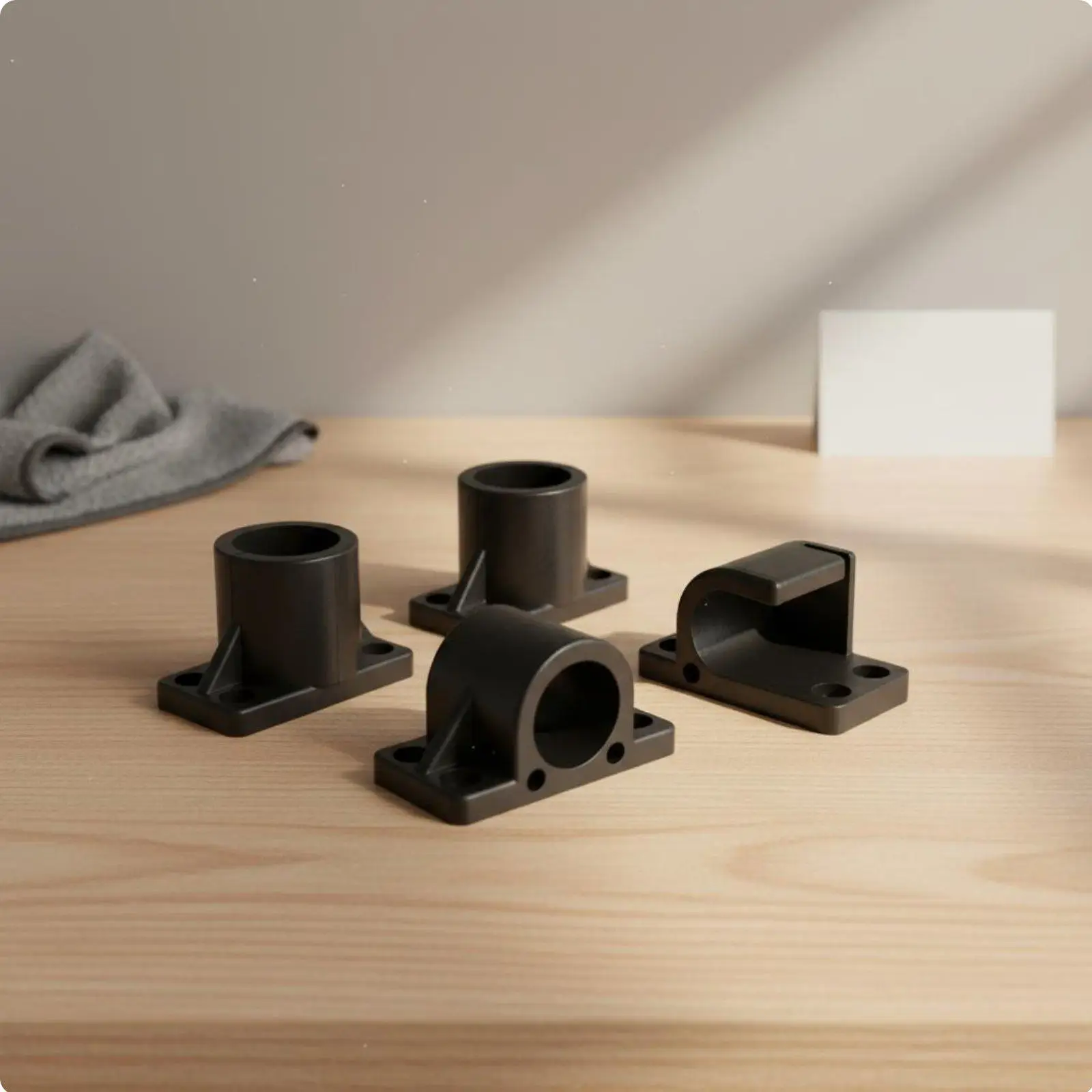 PVC Drum Bench Seat Plate with Eccentric Angle Bracket for Custom Seating Projects and Keyboard Instrument Stand Parts