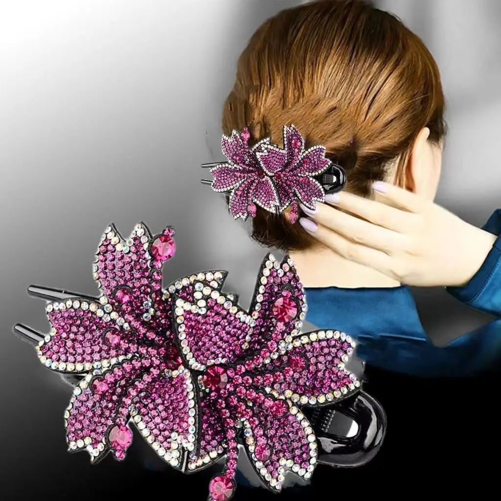 Frauen Neue Kopfbedeckungen Weibliche Strass Schmücken Haarnadeln Kopfschmuck Mode Mutter der Drei Zahn Haar Clip Zubehör – Detail 9