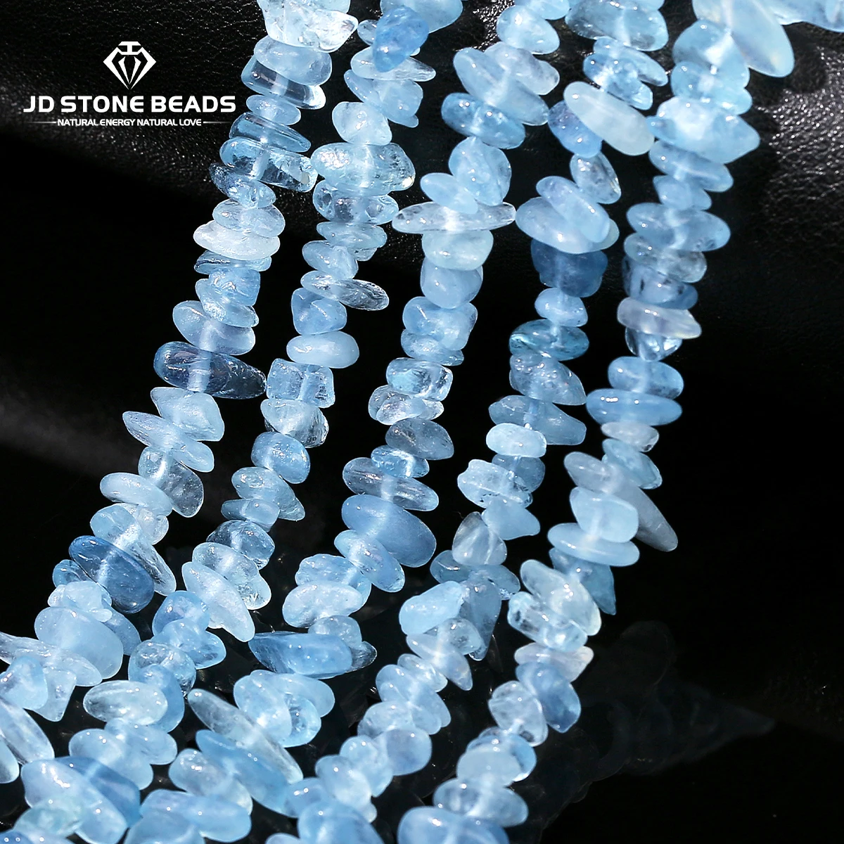 

5-8mm Natural Stone Aquamarine Nugget Chip Beads Irregualr Stone for Jewelry Making Diy Necklace Bracelet Accessory 15" Inch