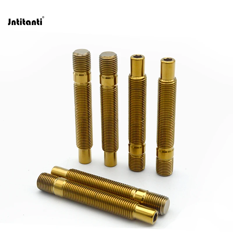 Jntitanti Gr5 titanium wheel rim stud screws  M12/M14x1.25/1.5x65-100mm for automobile wheel