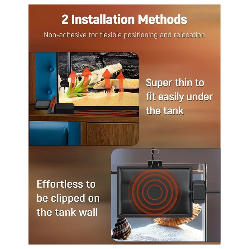 Грелка для рептилий, 5 Вт, с цифровым термостатом и таймером, 7 х 5 дюймов, грелка для рептилий, нагреватель для бака, террариум, нагревательный коврик, вилка стандарта США