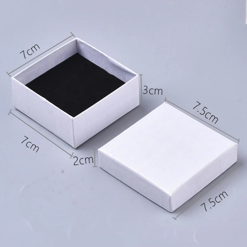 Small Square Kraft Ring Earring Box, 12 Pack