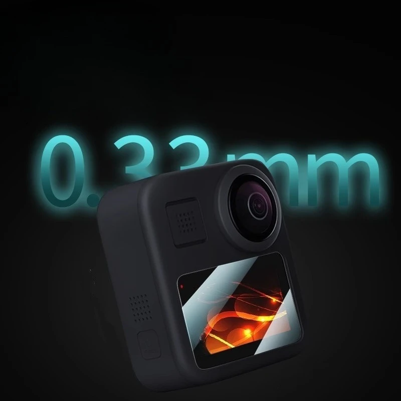 ل GOPRO MAX Max2 واقي كاميرا الشاشة من الزجاج المقسى لشاشة GOPRO MAX LCD طبقة رقيقة واقية لحماية الزجاج