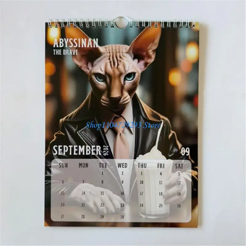 Y2GD Easy To Read Dates Creative Calendar 2026 Art Wall Calendar with Thick Coated Paper Sheets Colorful Colors